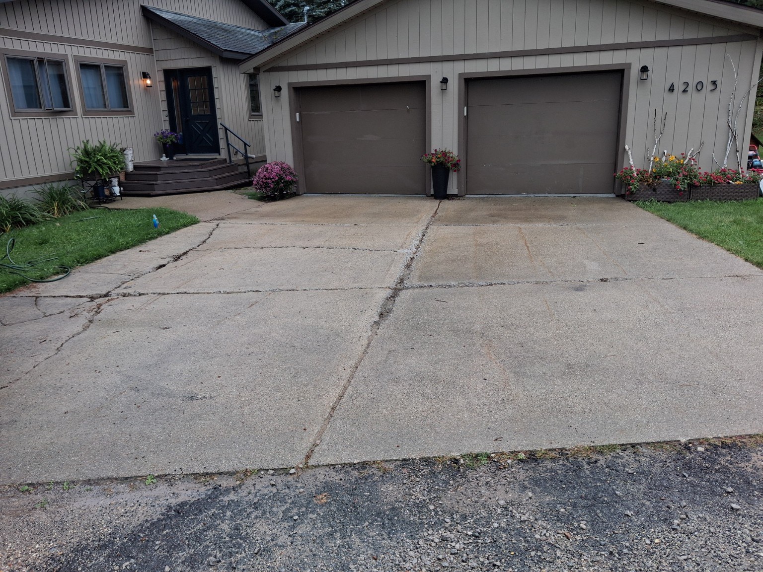 Driveway before cleaning