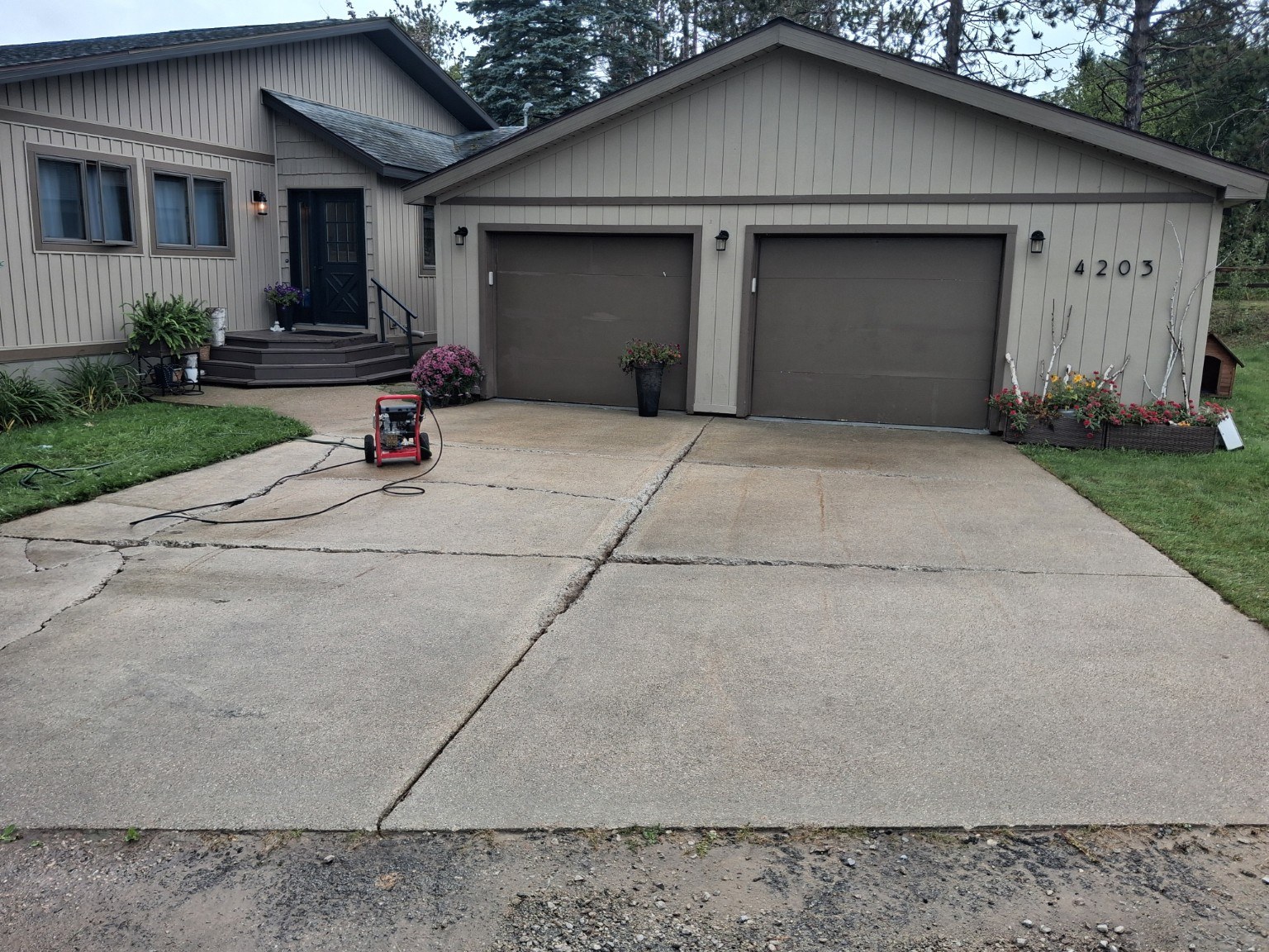 Driveway after cleaning